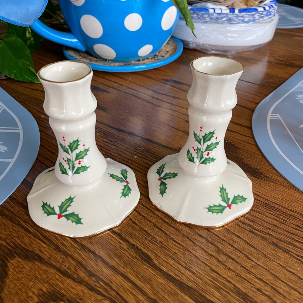 Lenox Holiday Archive Candlestick Pair